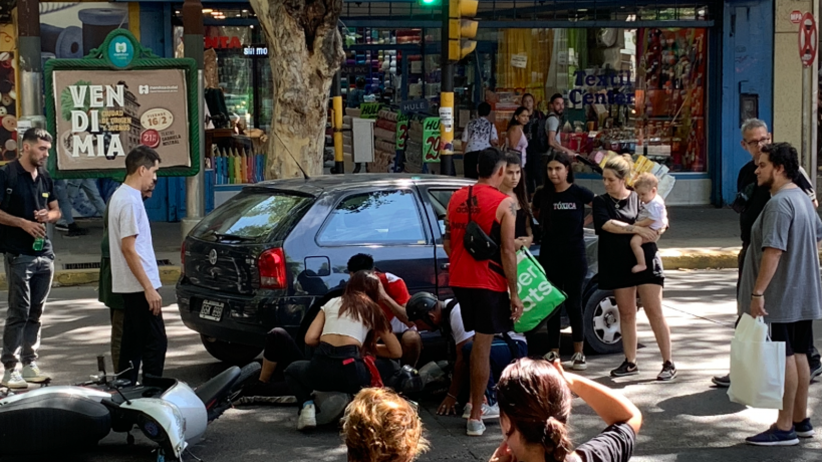 Accidente demora el tránsito en el Centro mendocino