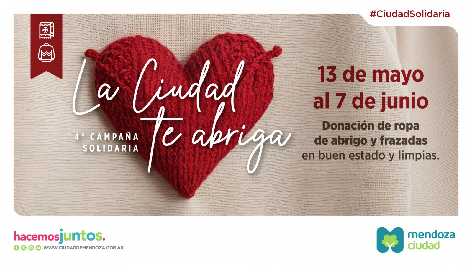 Buscan donaciones de ropa de abrigo