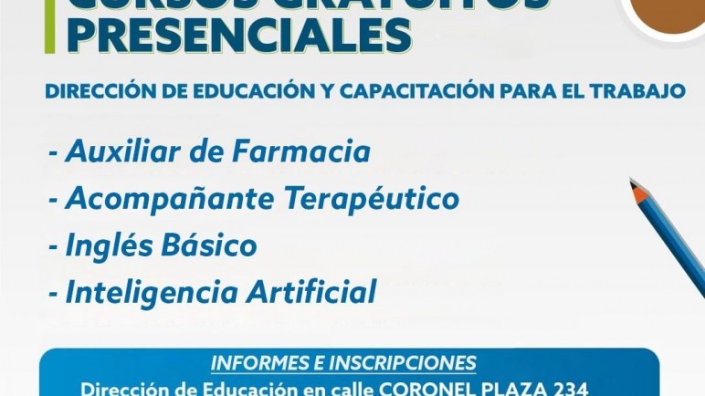 Abren inscripciones para cursos gratuitos de educación en San Rafael