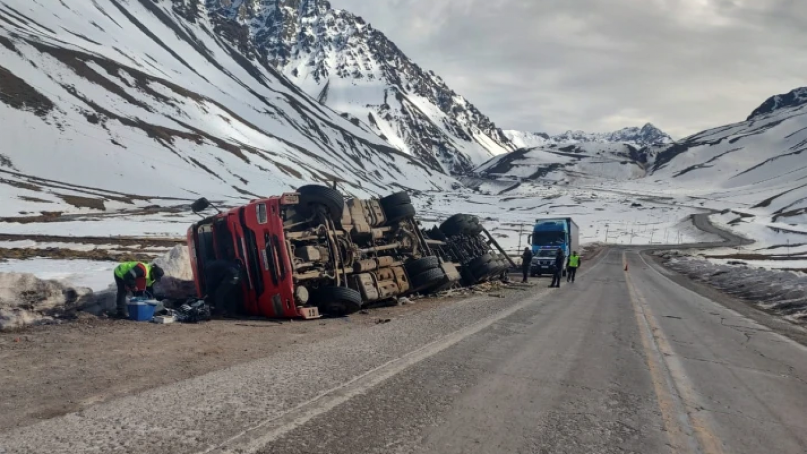 Corte de Ruta entre Uspallata y Punta de Vacas
