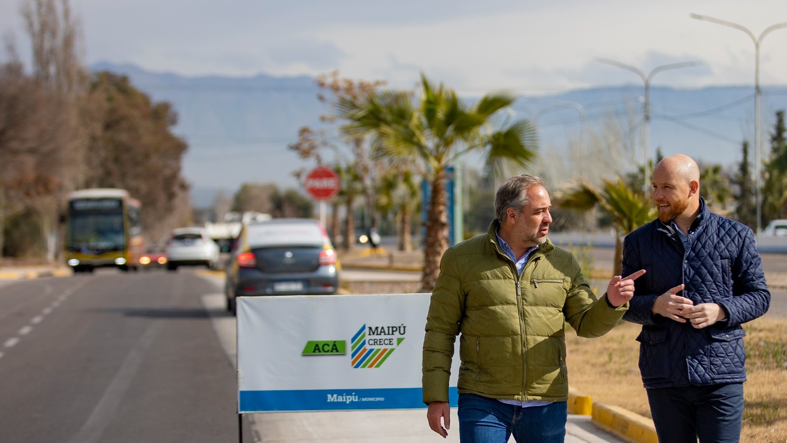 Maipú y Luján de Cuyo supervisan obras en calle Paso
