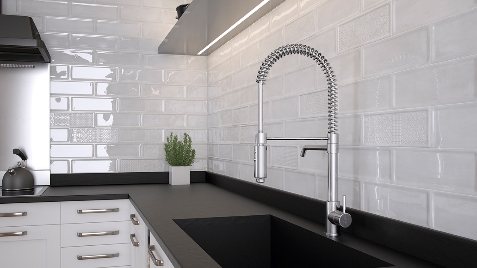 Elegancia en la cocina con revestimientos cerámicos