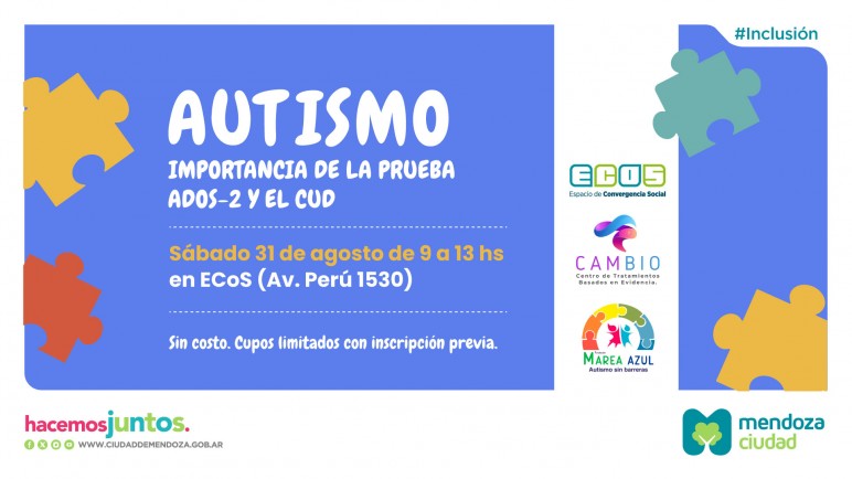 Jornada sobre autismo en Mendoza: Técnica A-DOS y Certificado Único de Discapacidad