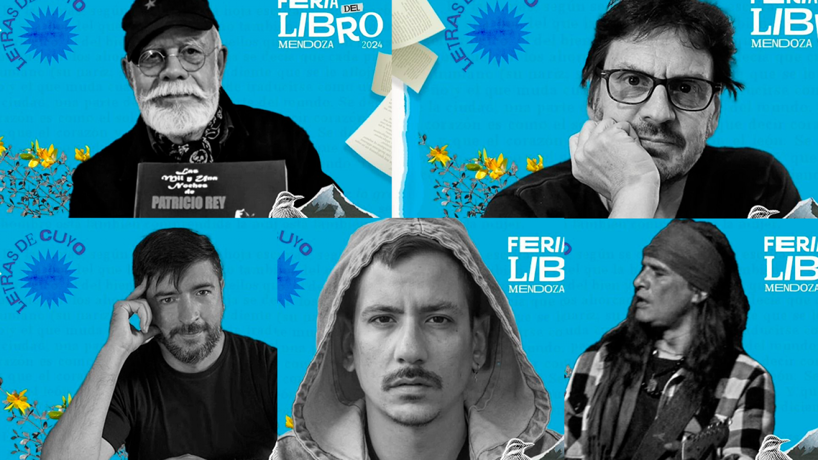 Felipe Pigna, Rocambole, Chanti, El Soldado y Juan Solá en la Feria del Libro de San Rafael