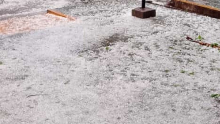 Intensa tormenta de granizo en Mendoza