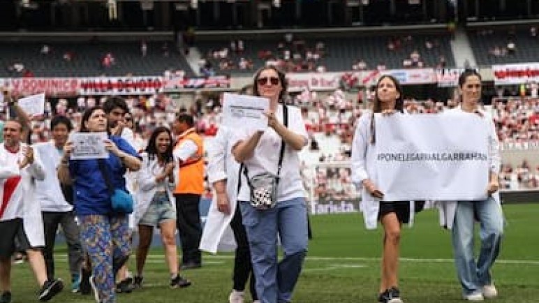 La Vuelta Olímpica en el Monumental que no todos pudieron ver