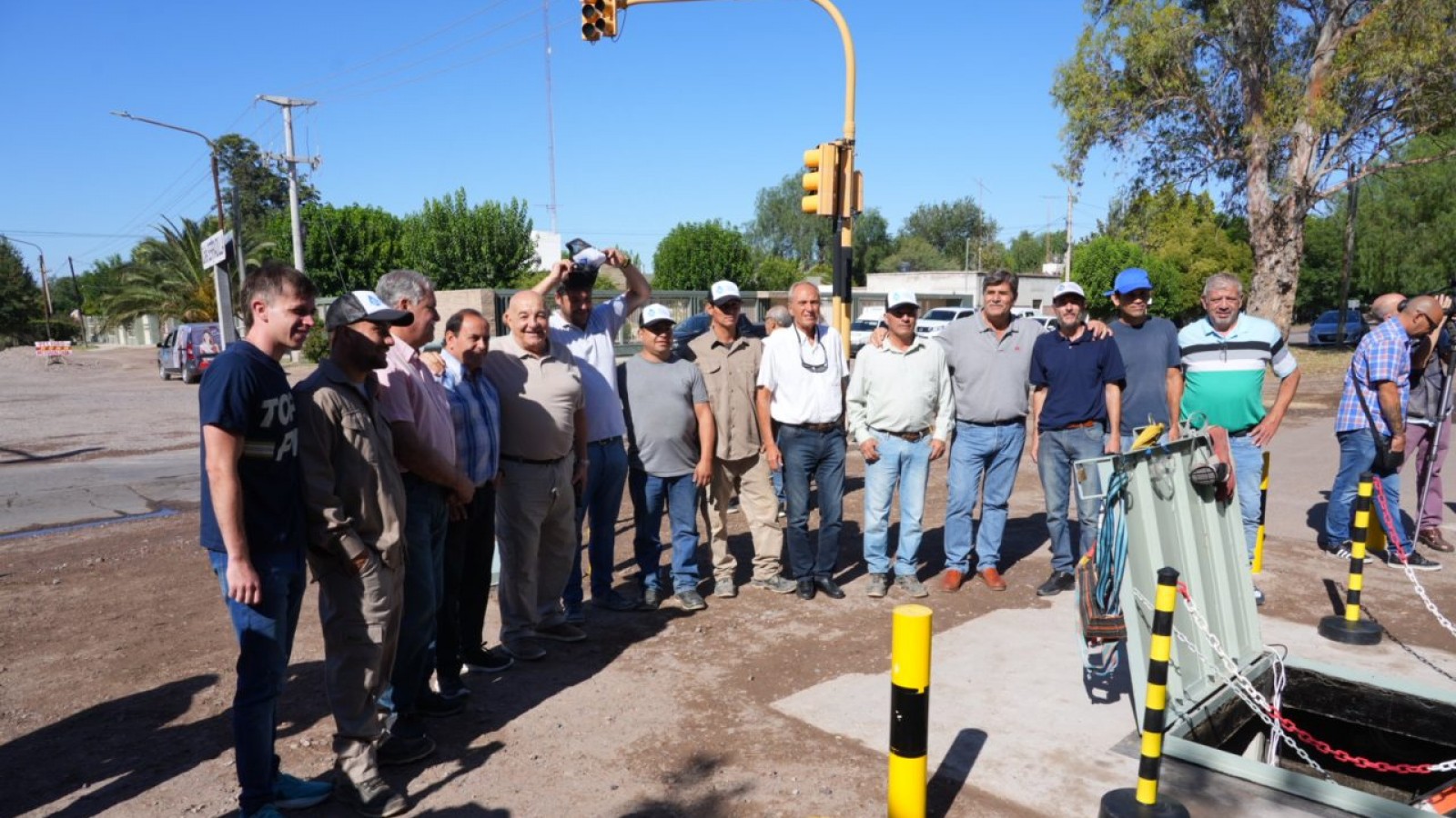 Abed y Rufeil supervisan el nuevo sistema cloacal en Ingeniero Giagnoni