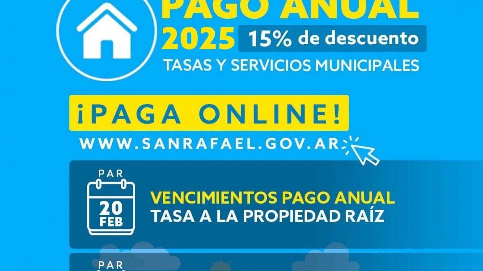 Tasas Municipales 2025: obtené hasta un 15% de descuento pagando en término