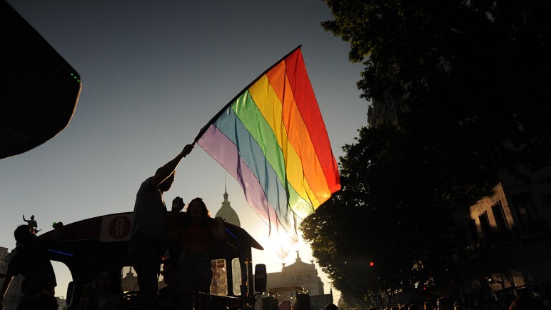 Gran marcha antifascista y antiracista del colectivo LGTBIQ+ contra el odio de Milei