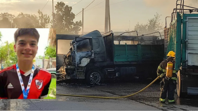 Murió el nene de 12 años quemado en el siniestro del colectivo y el camión