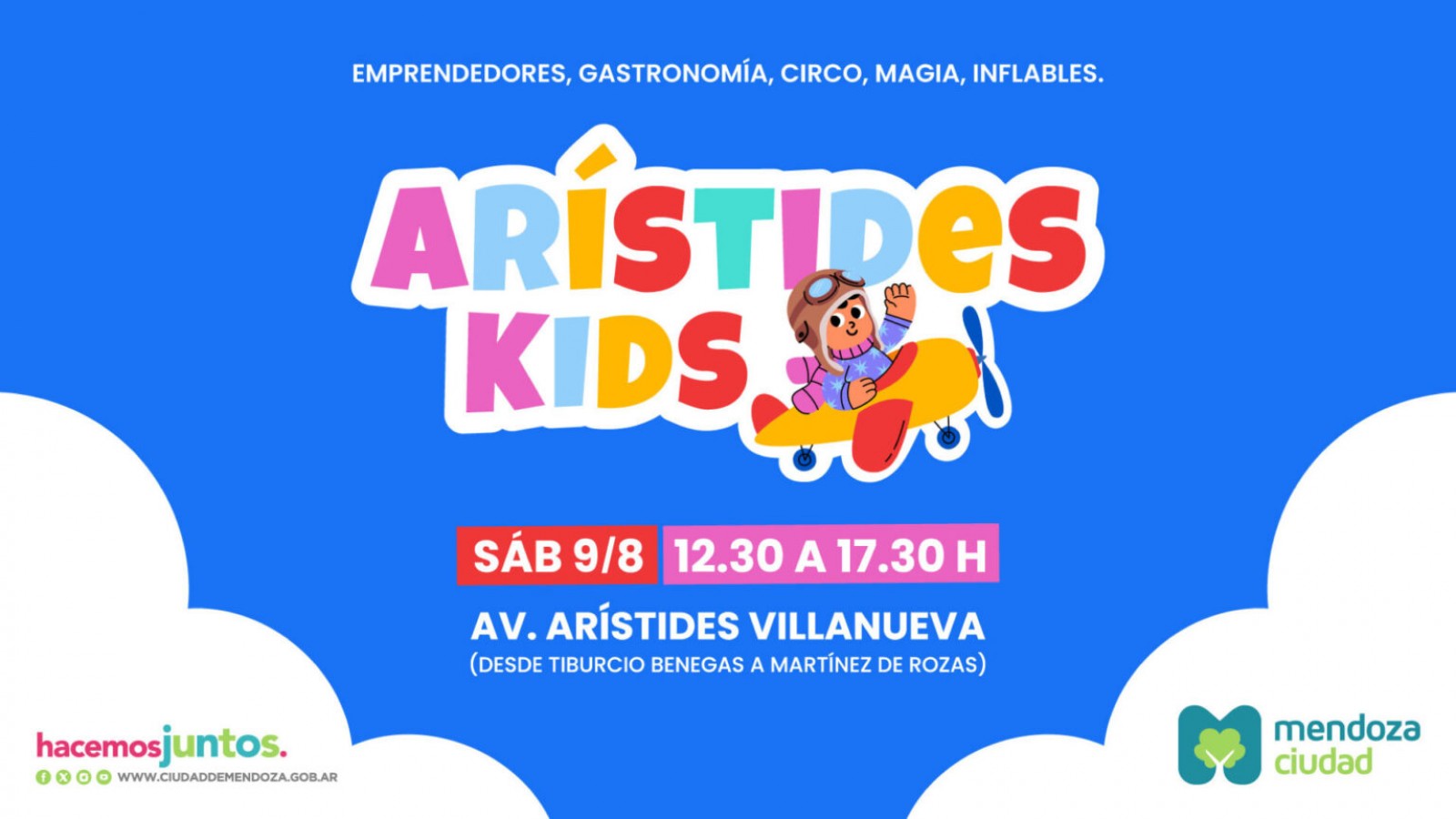 Arístides Kids: la Ciudad se llena de juegos, música y diversión para celebrar el Día de la Niñez