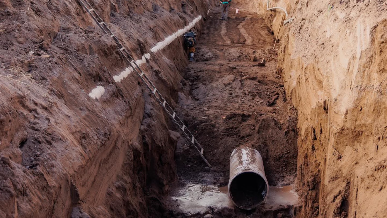 Maipú retoma la obra de saneamiento más importante del oeste argentino