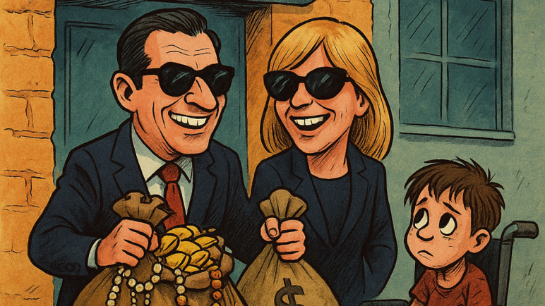 Vinieron a hablar de honestidad... contá los cubiertos