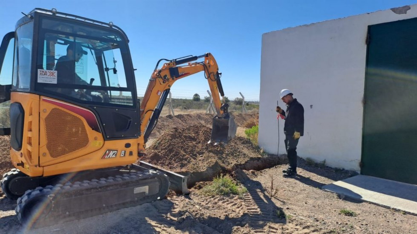 Avanza la obra del gasoducto: trabajan en la planta de regulación intermedia en San Rafael