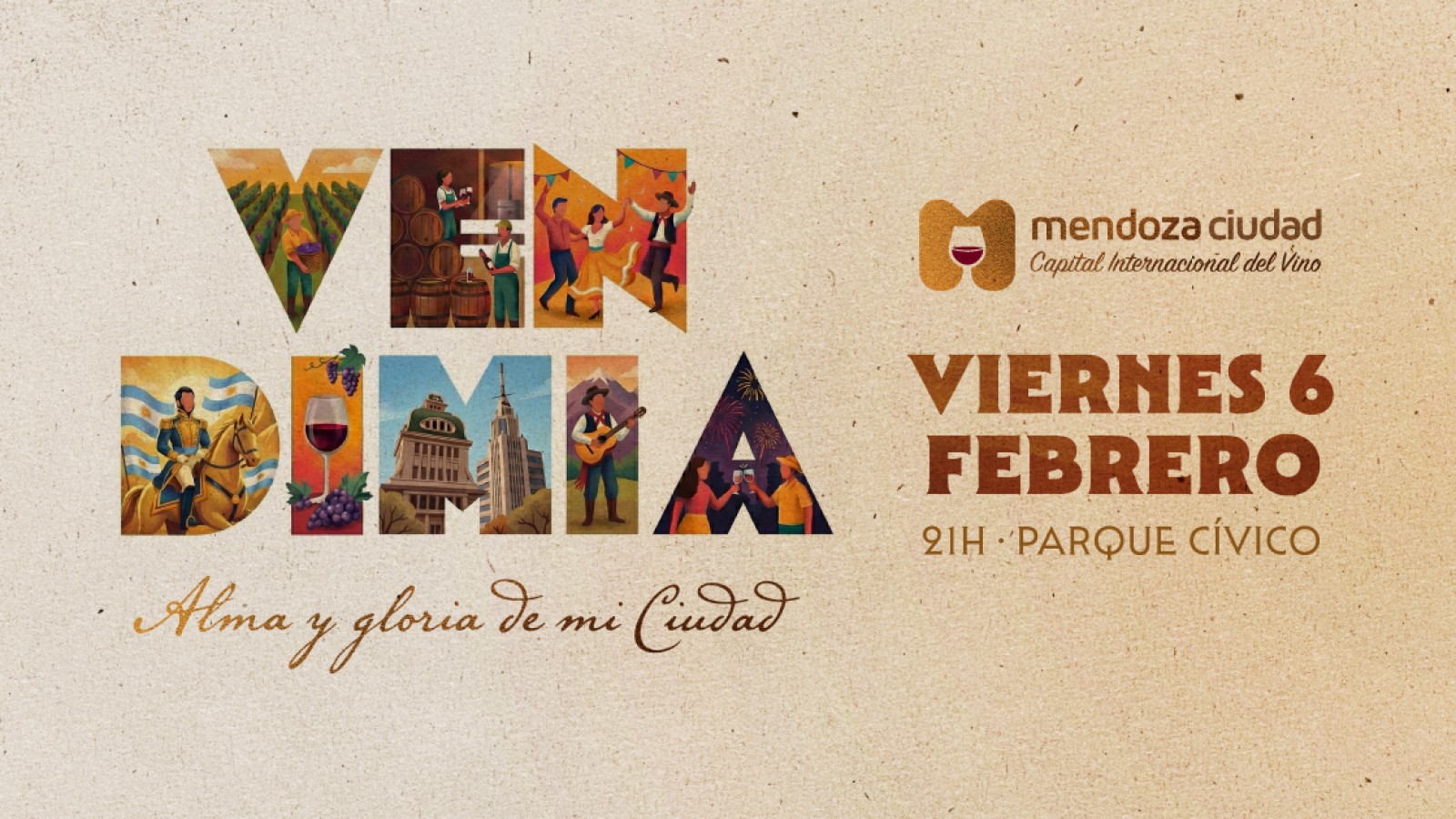 La Ciudad de Mendoza celebrará su Vendimia 2026 con un homenaje a su identidad y su historia