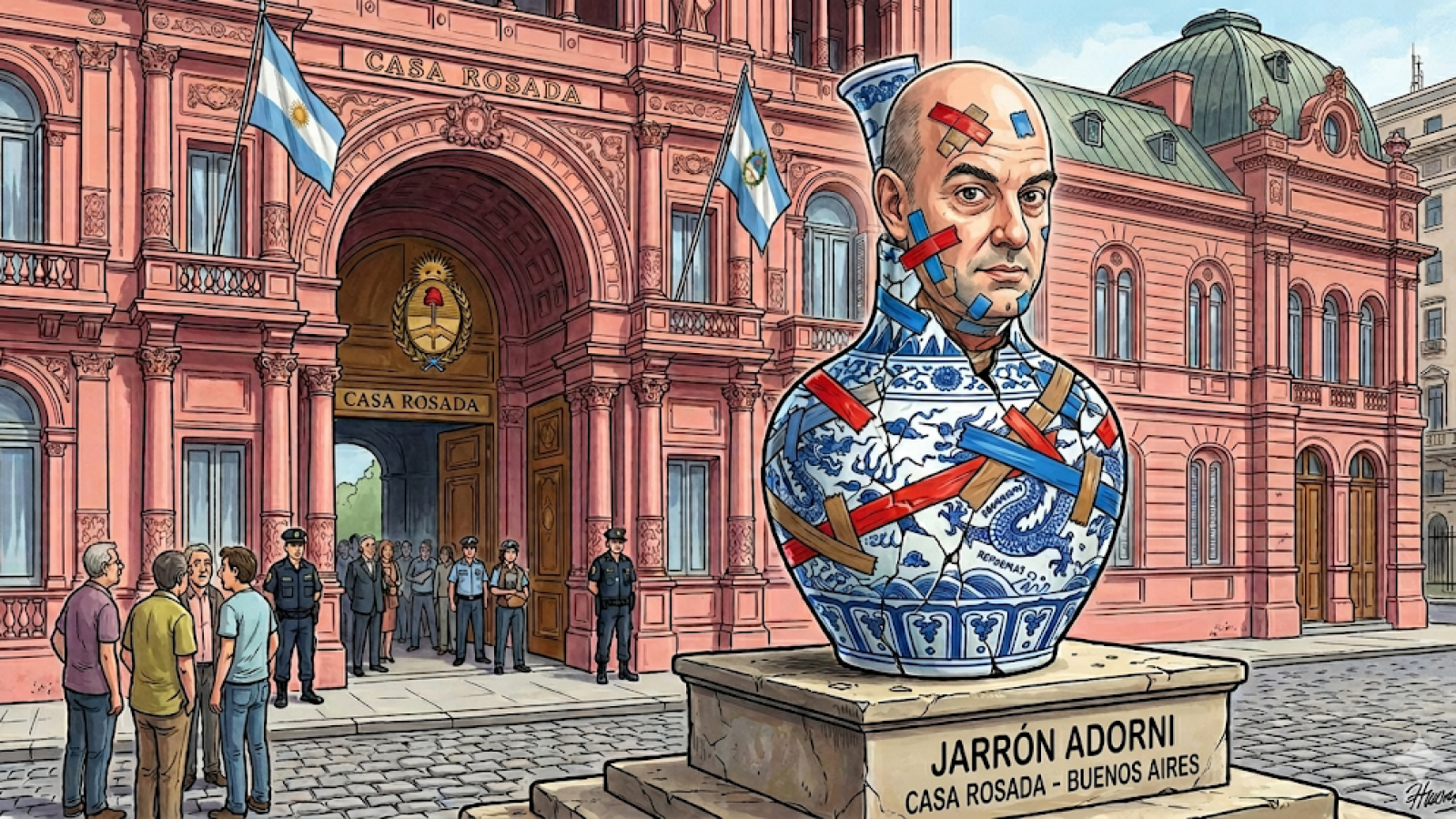 Adorni, el jarrón chino del gobierno: caro, incómodo y difícil de mover