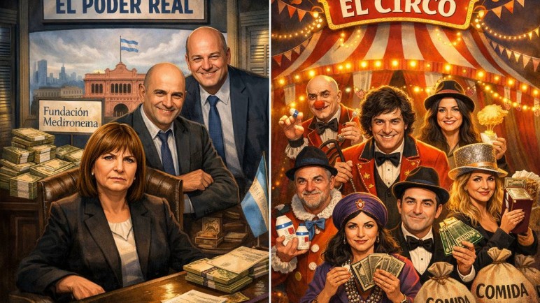 El peluca de Libra, las propiedades del peluquín de Adorni, la tarotista del 3 % y la escribana: Todo parece un paso de comedia