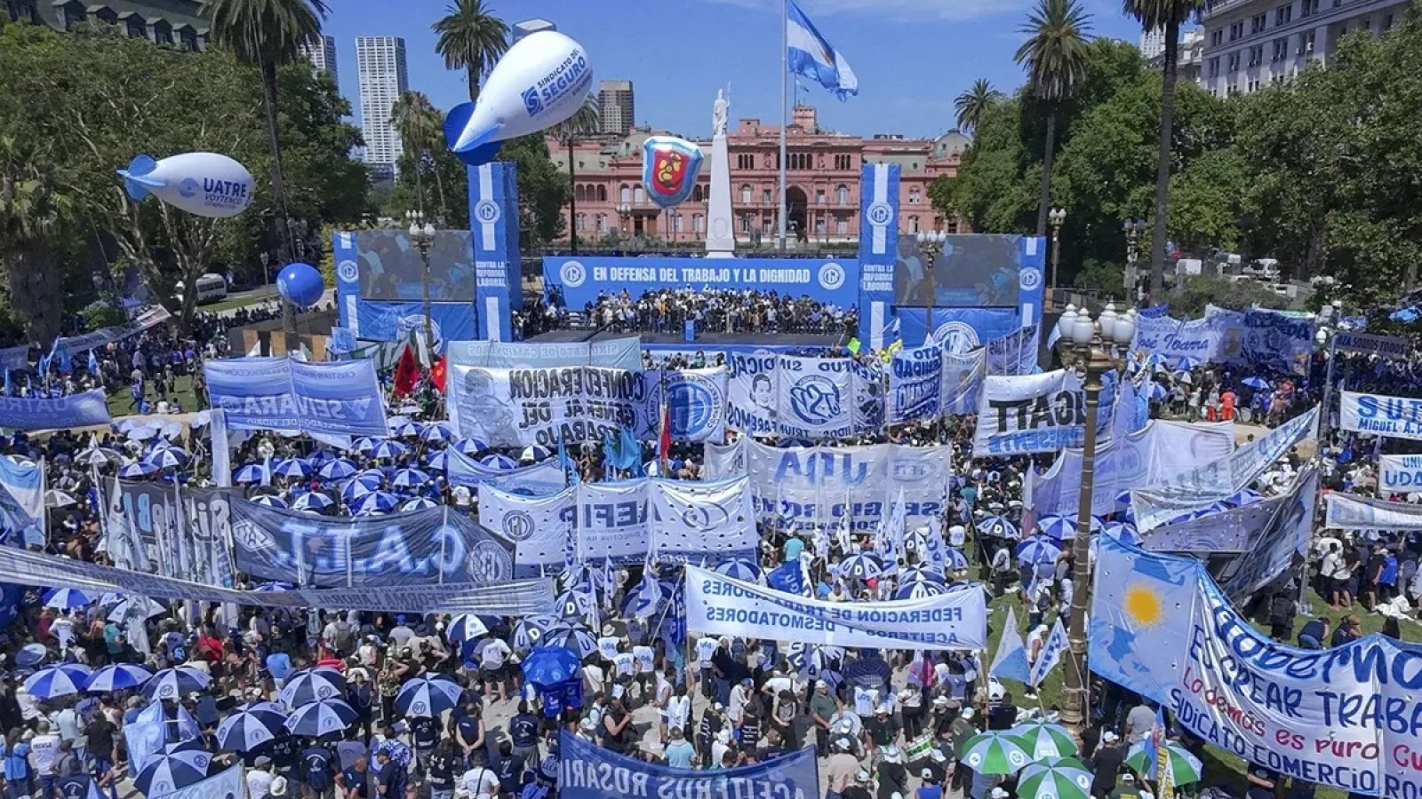 La CGT marcha este jueves en Plaza de Mayo para mostrar fuerzas al gobierno de Milei