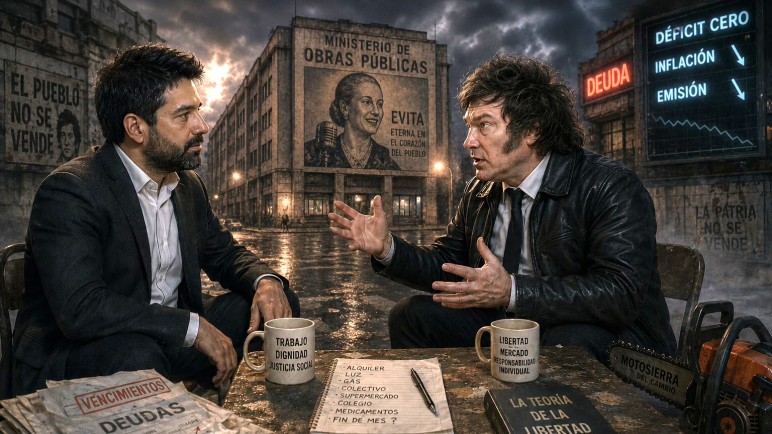 El Presidente, un peronista y una charla incómoda