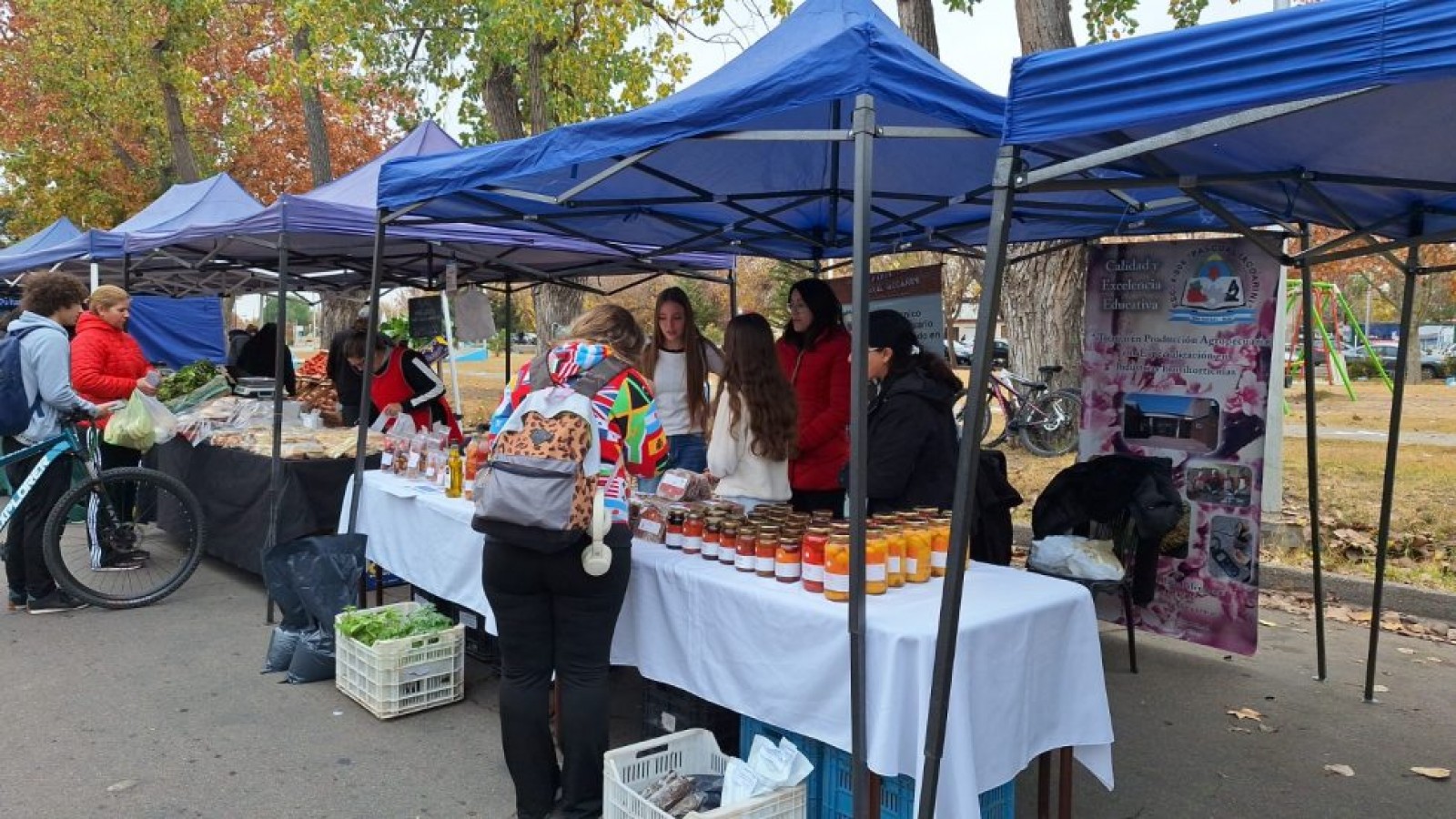 Las escuelas agrotécnicas encuentran en la Feria Franca un espacio para aprender y comercializar sus productos