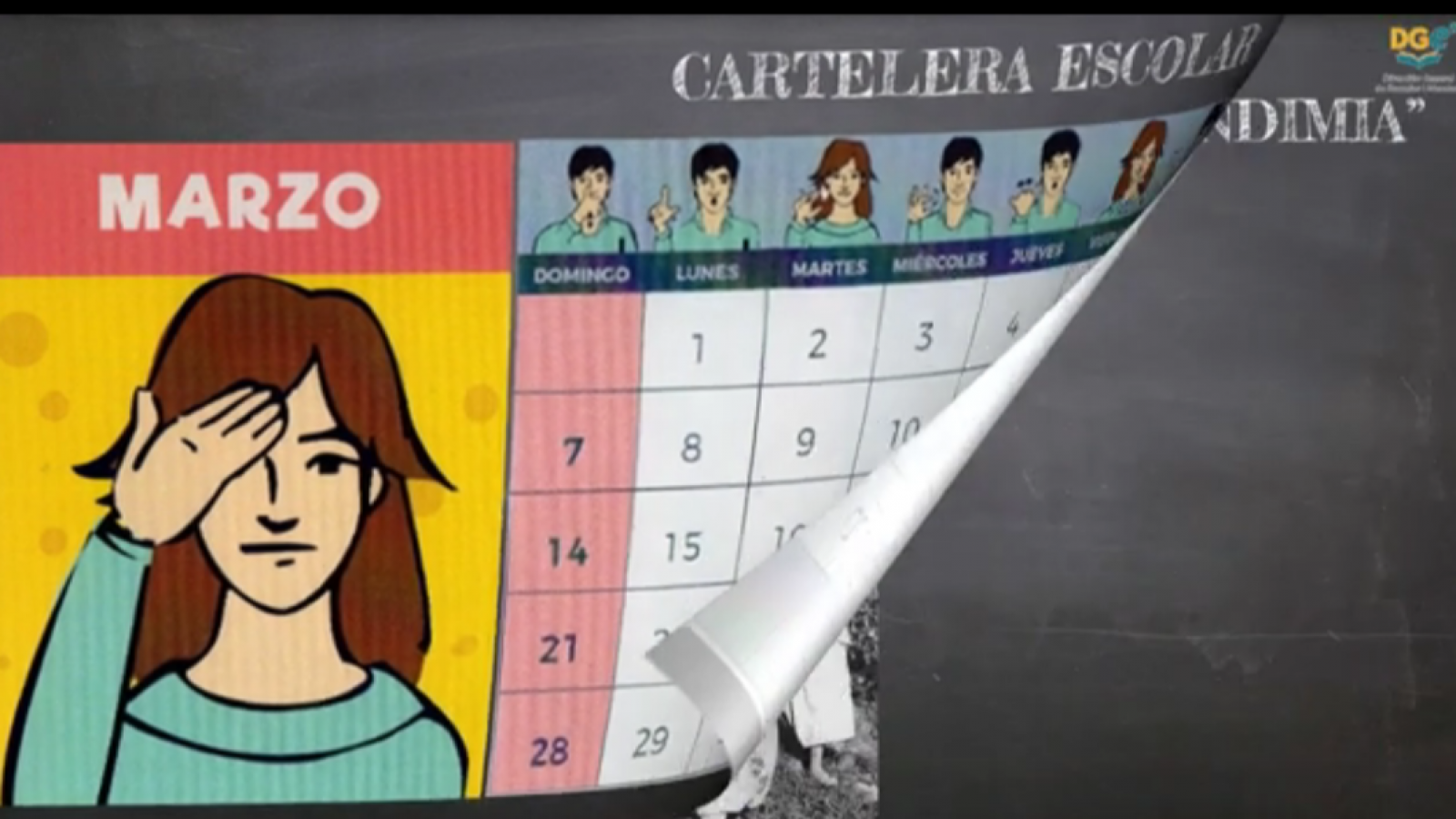 Cartelera escolar del mes de marzo en LSA