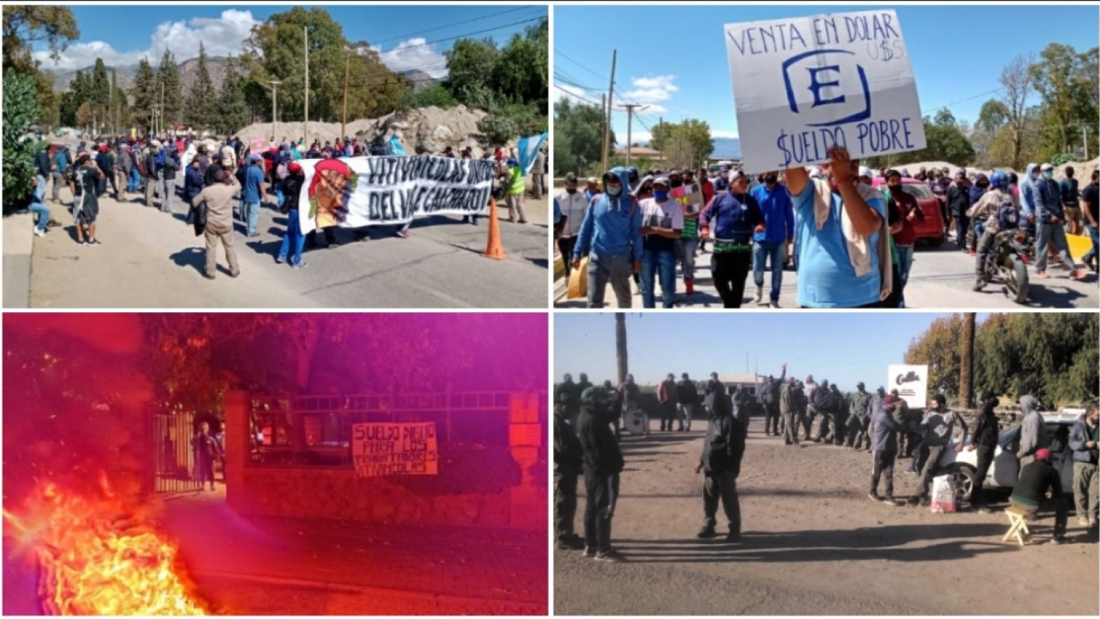 Paro de trabajadores vitivinícolas, según SOEVA en la zona este el acatamiento es del 70%- LSA