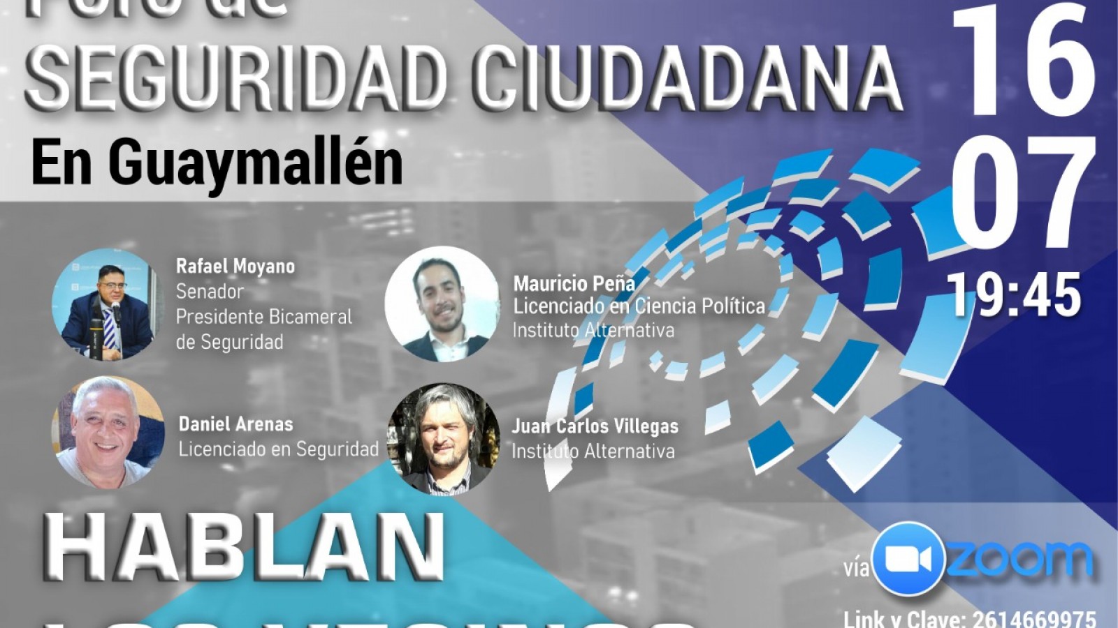 Convocan a un Foro de Seguridad Ciudadana en Guaymallén