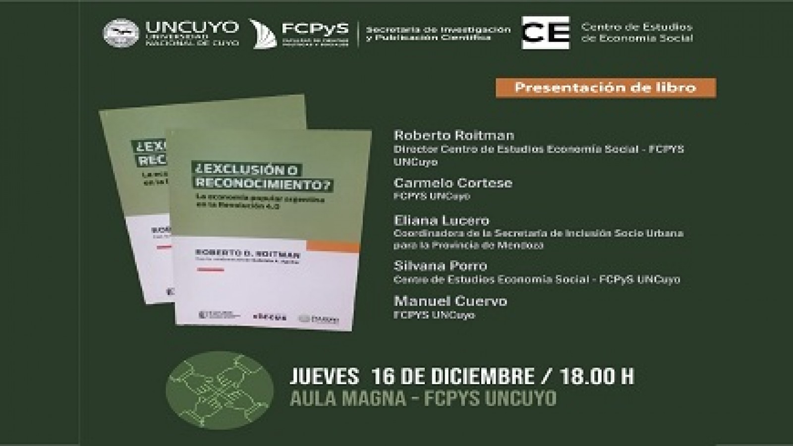 ¿Exclusión o reconocimiento? un libro sobre economía de Roberto Roitman