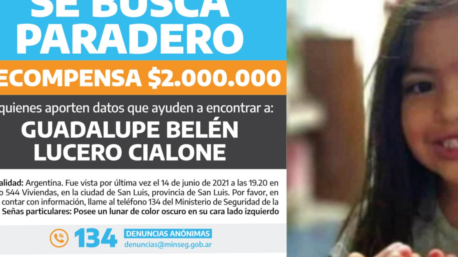 Búsqueda de Guadalupe Lucero: la investigación pasó al fuero federal bajo posible delito por tráfico de personas
