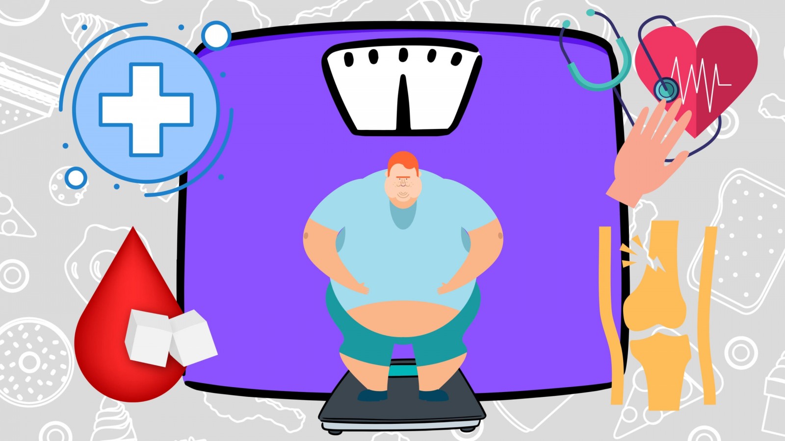 <p>concept of overweight obese person and health problems. Scale and background with food <a class="continue" href="https://portada.com.ar/dia-mundial-de-la-obesidad-en-argentina-6-de-cada-10-adultos-presentan-exceso-de-peso/obese-person-with-overweight-a