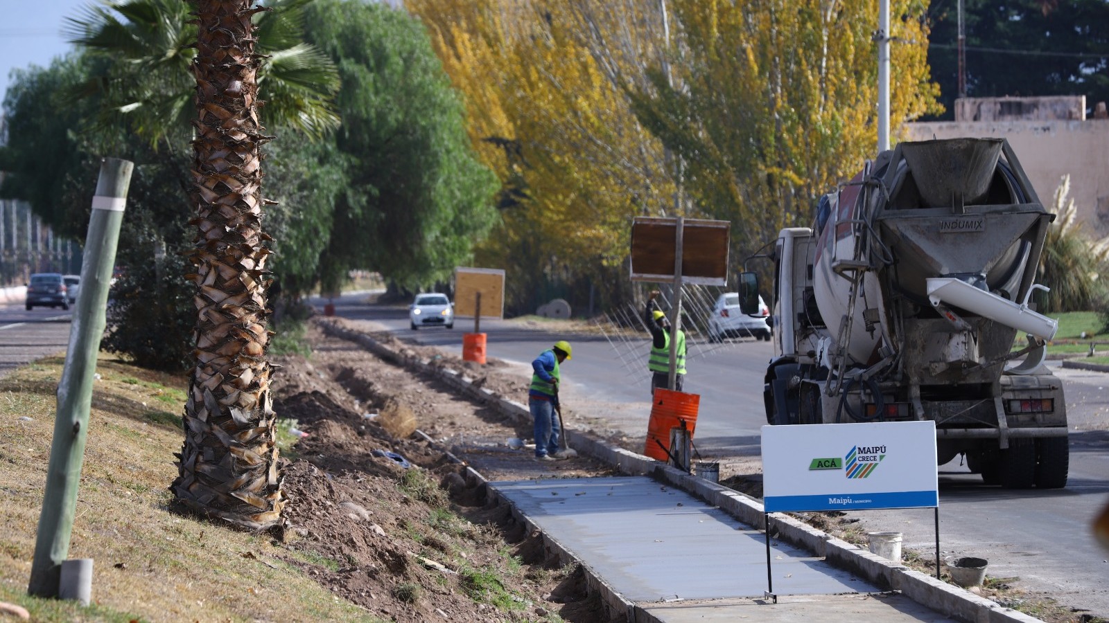 Maipú continúa trabajando en su plan de obras y mantenimiento de espacios verdes