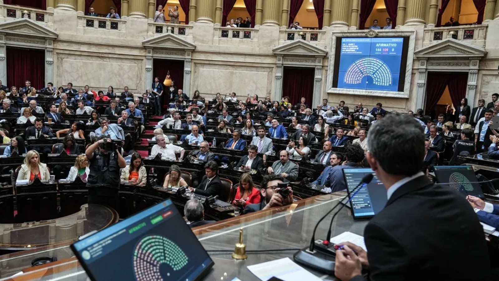Diputados aprobó la Ley Ómnibus en general con 144 votos a favor y 109 en contra